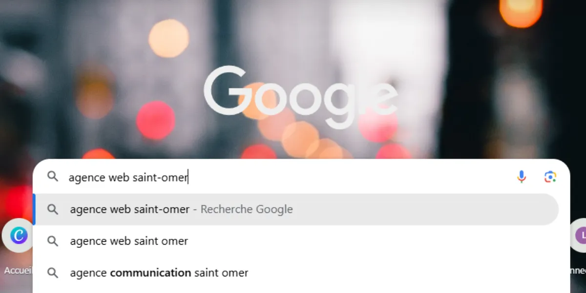 recherche agence web à Saint-Omer sur Google